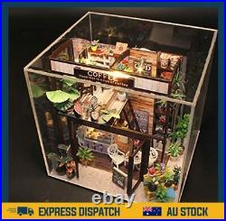 DIY Dollhouse Miniature Kit with Furniture, Wooden Mini Miniature Dollhouse Kits