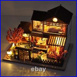 DIY Dollhouse Wooden Doll Houses Miniature Doll House Furniture Kit Led Toys for