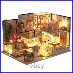 DIY Handcraft Dollhouse with Furniture Kit Wooden Villa Cottage Playset