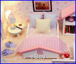 DIY Handcraft Miniature Project Wooden Dolls House My Little Pink Holiday Villa
