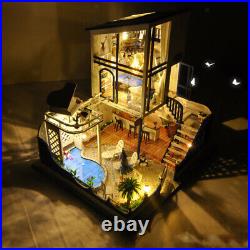 DIY House Wooden Miniature Doll Houses Miniature Christmas Birthday Gifts