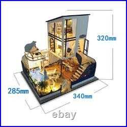 DIY House Wooden Miniature Doll Houses Miniature Christmas Birthday Gifts