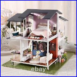 DIY Miniature Doll House Furniture Wooden Romantic Villa Cottage Handcraft Toy