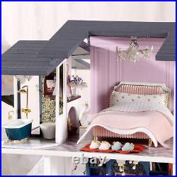 DIY Miniature Dollhouse Furniture Wooden Romantic Villa Cottage Puzzle