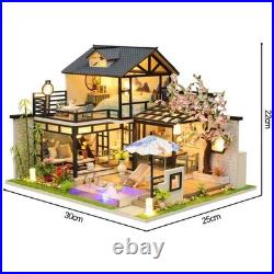 DIY Miniature Dollhouse Wooden Dollhouses Accessories Kits Furniture Doll House