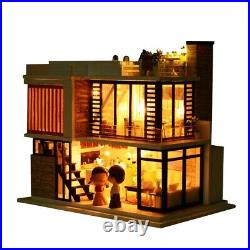 DIY Miniature Pool Doll House Wooden Furniture Architectural Villa Dollhouse Kit