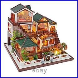 DIY Miniature and Furniture Dollhouse Kit, Mini 3D Wooden Doll House Craft