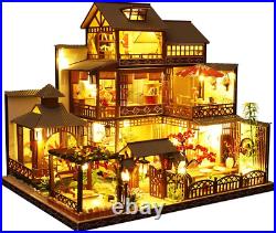 DIY Miniature and Furniture Dollhouse Kit, Mini 3D Wooden Doll House Craft Model