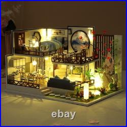 DIY Wooden Casa Roombox with Furniture Light Doll House Handmade Miniature8403