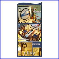 DIY Wooden Casa Roombox with Furniture Light Doll House Handmade Miniature8403