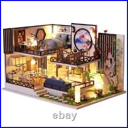 DIY Wooden Casa Roombox with Furniture Light Doll House Handmade Miniature