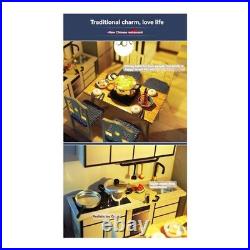 DIY Wooden Casa Roombox with Furniture Light Doll House Handmade Miniature