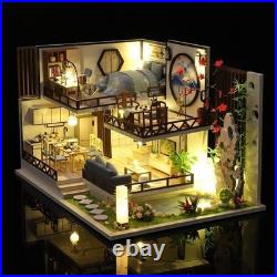 DIY Wooden Casa Roombox with Furniture Light Doll House Handmade Miniature
