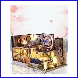 DIY Wooden Casa Roombox with Furniture Light Doll House Handmade Miniature