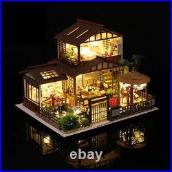 DIY Wooden Doll House Kit Japanese Architecture Self Assembly Miniature