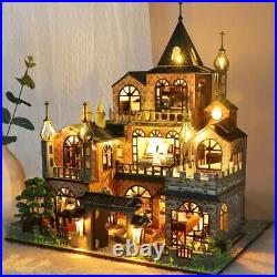 DIY Wooden Doll House Kit Miniature With Furniture Toy For Kids Birthday Gifts