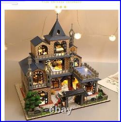 DIY Wooden Doll House Kit Miniature With Furniture Toy For Kids Birthday Gifts