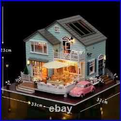 DIY Wooden Doll House Kit with Furniture Self Assembly Miniature