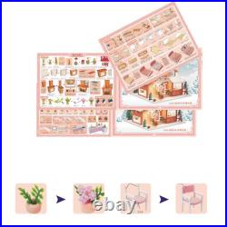 DIY Wooden Dollhouse Kit & Dustproof Case Doll House Toys for Kids Adults