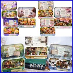DIY Wooden Dollhouse Kit Handmade Miniature Box Theatre with Furniture Assembly DIY Wooden Dollhouse Kit Handmade Miniature Box Theatre with Furniture Assembly