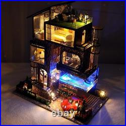 DIY Wooden Miniature Dollhouse Doll House Villa Model Building Kits Toys For