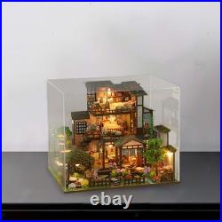 DIY Wooden Miniature Dollhouse Handmade Doll House with Accessories