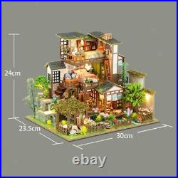 DIY Wooden Miniature Dollhouse Mini Handmade House Model Home Decor Creative