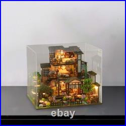 DIY Wooden Miniature Dollhouse with Funiture with Dustproof Cover Ornament DIY Wooden Miniature Dollhouse with Funiture with Dustproof Cover Ornament