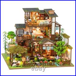 DIY Wooden Miniature Dollhouse with Funiture with Dustproof Cover Ornament DIY Wooden Miniature Dollhouse with Funiture with Dustproof Cover Ornament