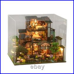 DIY Wooden Miniature Dollhouse with Funiture with Dustproof Cover Ornament DIY Wooden Miniature Dollhouse with Funiture with Dustproof Cover Ornament