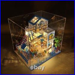 DIY Wooden Sea Villa Doll House Miniature Building Kits With Furniture Gift Toys