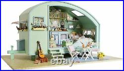 DIY wooden toy house, handmade mini kit set, mini furniture craft kit / music b