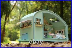 DIY wooden toy house, handmade mini kit set, mini furniture craft kit / music b