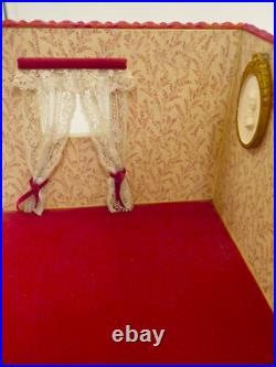 DOLLHOUSE ANTIQUE Equipped-PORCELAIN DOLL-FURNITURE-ACCESSORIES 1920/1930s