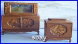 DOLLHOUSE ANTIQUE Equipped-PORCELAIN DOLL-FURNITURE-ACCESSORIES 1920/1930s
