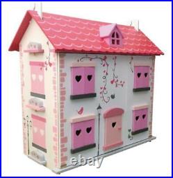 Diamond Dolls House Complete with Furniture Decorated Wooden Kit 3 Years Plus