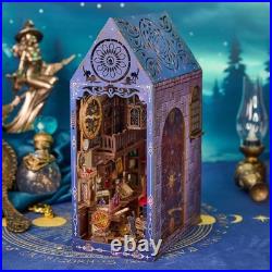 Diy Dolls House Furniture Set with Led Light Wooden Puzzle Bookends