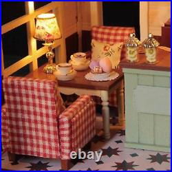 Dolity Dollhouse Miniature with Furniture, DIY 3D Wooden Doll House Kit Paris
