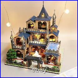 Doll House DIY Wooden Miniature Furniture Light Villa Castle Toys Roombox Gifts