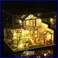 Doll House Kit Casa Wooden Miniature Furniture Light Cottage Adults Xmas Gifts