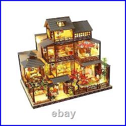 Doll House Kits Diy Dollhouses Miniature with Wooden Furniture for Boys Girls