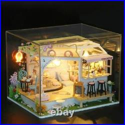 Doll House Miniature Kitchen Room DIY Wooden Kit Casa Furniture Villa Xmas Gifts
