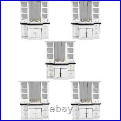 Doll House Wooden Sink Cabinet Model Bathroom Basin Cabinet Tiny Furniture