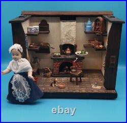 Doll Kitchen Kitchen 1 Room Smoke Catching Kuhn Dollhouse Vintage Old Case Hennig