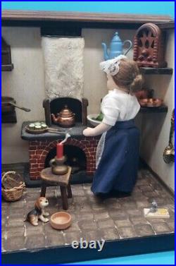 Doll Kitchen Kitchen 1 Room Smoke Catching Kuhn Dollhouse Vintage Old Case Hennig