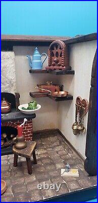 Doll Kitchen Kitchen 1 Room Smoke Catching Kuhn Dollhouse Vintage Old Case Hennig
