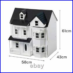 Doll Palace House Large Wooden Dolls House 2 Storey Wooden Dolls House Play Set