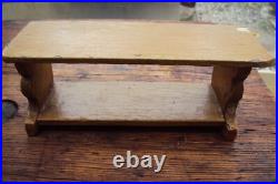 Dollhouse 2 antique benches Biedermeier wood with beer lacquer, furniture for dolls