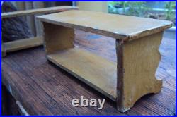 Dollhouse 2 antique benches Biedermeier wood with beer lacquer, furniture for dolls