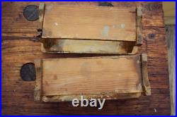 Dollhouse 2 antique benches Biedermeier wood with beer lacquer, furniture for dolls
